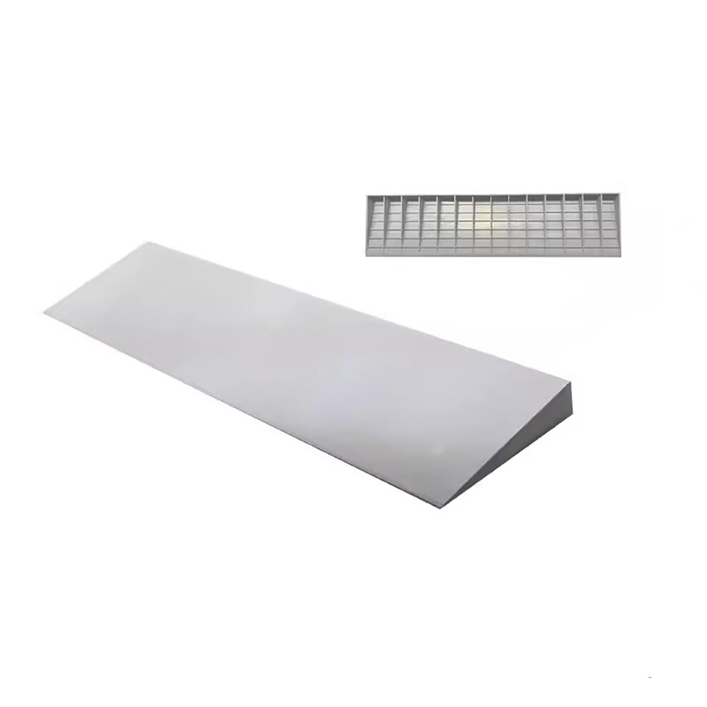 Gray Threshold Ramp For Doorways, Nonslip Wheelchair Ramp With Smooth Transition And Durable Rubber Base ( 100Cm)