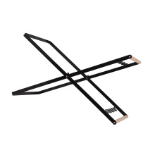 Foldable Iron Trash Rack 46.5x56.3x24.5cm Black