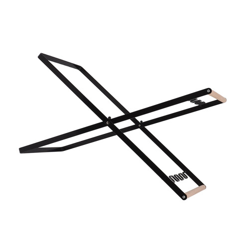 Foldable Iron Trash Rack 46.5x56.3x24.5cm Black