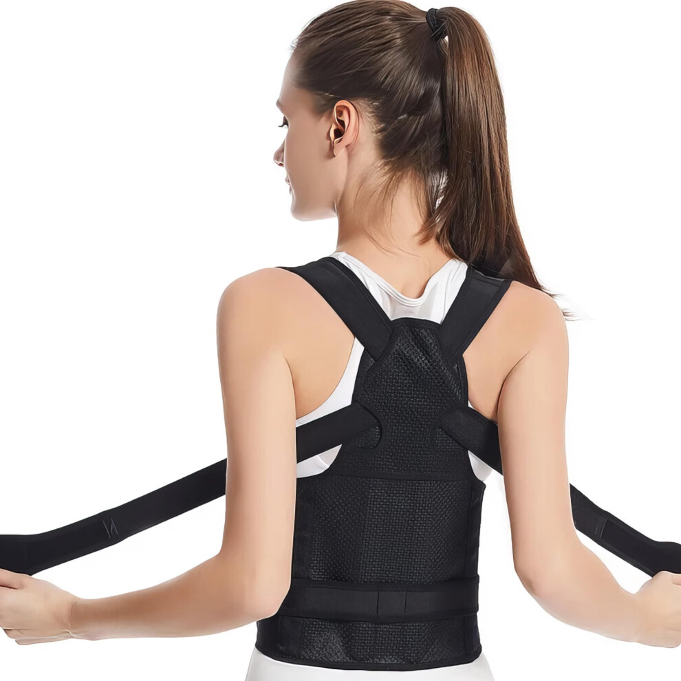 Posture Corrector and Back Support Brace for Back Pain Relief, Adjustable Fit, Muscle Memory Training, Medium