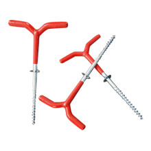 3pcs Ice Fishing Tent Anchors Heavy Duty Screw Stakes for Winter Shelters Secure Outdoor Kit