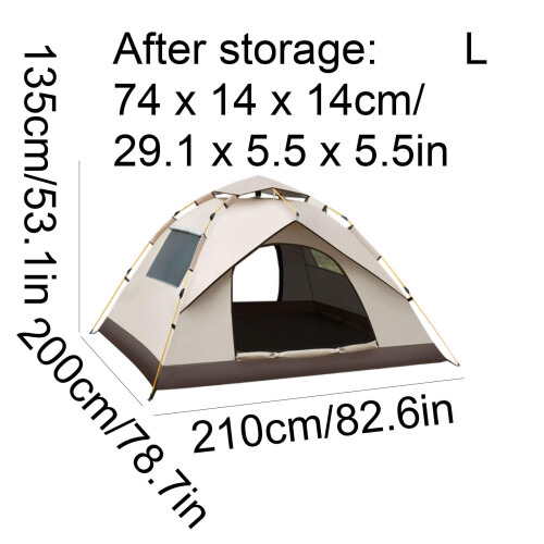 Automatic Pop Up Camping Tent, Easy Setup Waterproof Double Layer Tent for 34 People 1