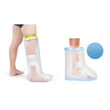 Waterproof Leg Cast Cover for Shower, Oversized Reusable Protector with Non‑Slip Padded Bottom and Elastic Silicone Seal