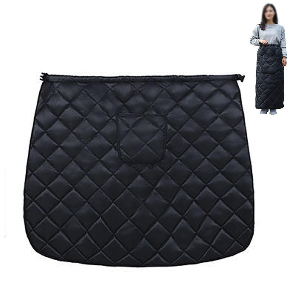 Waterproof Fleece Lined Wheelchair Blanket for Adults with Easy Access Zipper and Secure Hook Straps