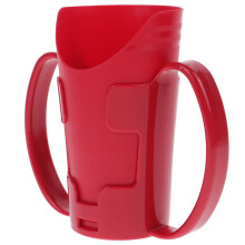 Adaptive Drinking Cup with NoTilt Design and Ergonomic Holder, Spill Resistant Nosey Cup for Elderly