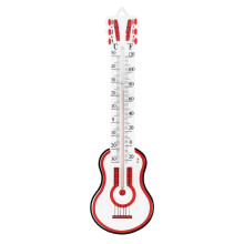 Indoor Thermometer Room Temperature Gauge with Clear Scale Display Easy to Read Guitar Design Red