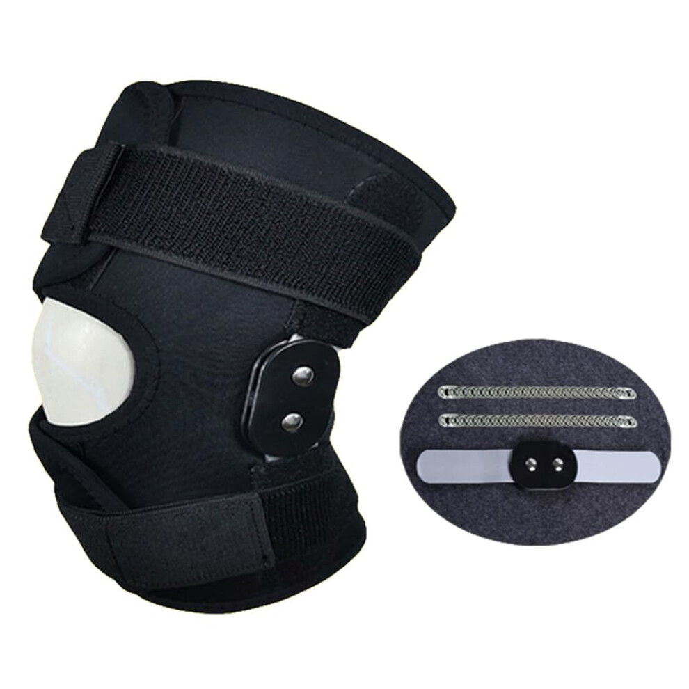 Hinged Knee Brace for Men and Women with Open Patella Design, Removable Aluminum Hinges and Compression Support