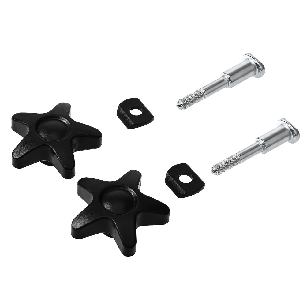 Rollator Walker Accessories 2 Pack Pentagram Adjustment Knobs Universal Fit Quick Tool Installation Black 9073542971498