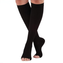 Knee  Compression Socks for Varicose Veins, Graduated Support Stockings Black XXL