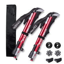 2pc Ultralight Collapsible Trekking Poles with Shock‑Absorbing Carbontungsten Tips and Ergonomic EVA Foam Grip for Hiking and Walking