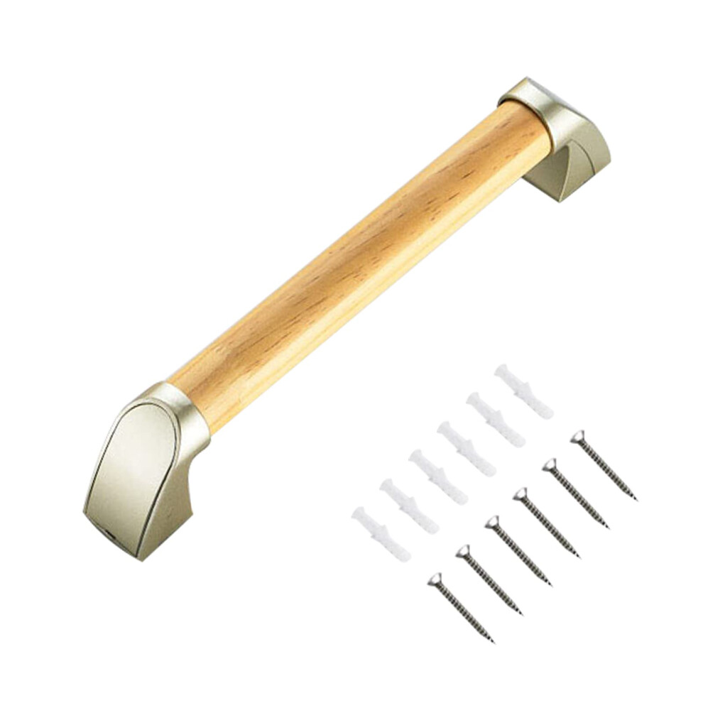 Bathroom Grab Bar Wooden Safety Handle NonâSlip Wood Grip HeavyâDuty Support Waterproof Finish