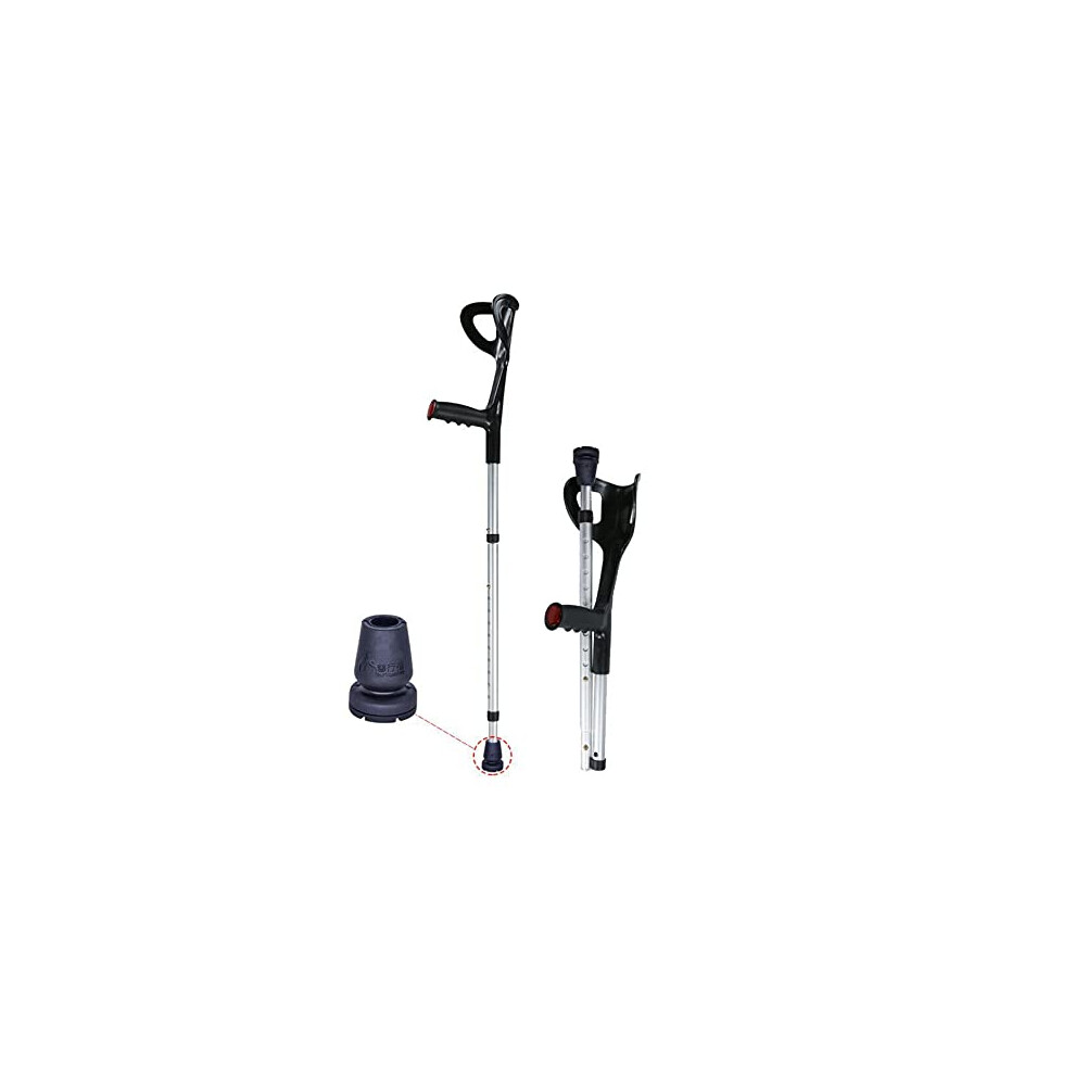 Adjustable Forearm Crutches for Adults with Ergonomic NonSlip Grip, Foldable Lightweight Support for Injury Recovery