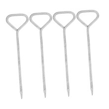 4pcs Heavy Duty Tent Stakes Galvanized Metal Pegs for Camping Weddings Outdoor Anchoring
