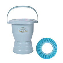 Portable Chamber Pot with Odor‑Sealing Lid and Handle, Durable Bedside Urinal for Adults Travel Camping, 27.5cm OneColor