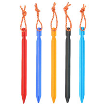 5pcs Aluminum Tent Stakes Camping Pegs with Triangular Anti‑Rotation Shaft for Secure Ground Anchoring