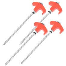 4pcs Heavy Duty Tent Stakes and Ground Anchors for Camping Beach Canopy Easy Hammer Installation