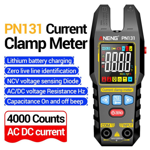 ANENG PN131 Digital Multimeter Portable AC/ Current Voltage Resistance Capacitance Rechargeable NCV Clamp Meter 1