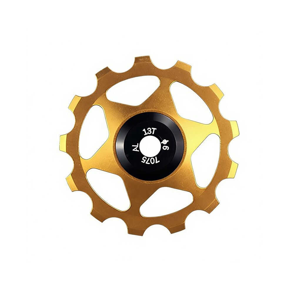 13T Aluminium Alloy Bicycle Rear Derailleur Pulley Wheel For Mountain Road Bikes Gold 4713010821546