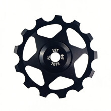 13T Aluminium Alloy Bicycle Rear Derailleur Pulley Wheel for Mountain Road Bikes Black