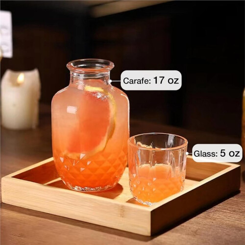 Set Caraffa e Bicchiere da Comodino, Caraffa e Tazza, Set Caraffa e Bicchiere da Comodino per La Notte