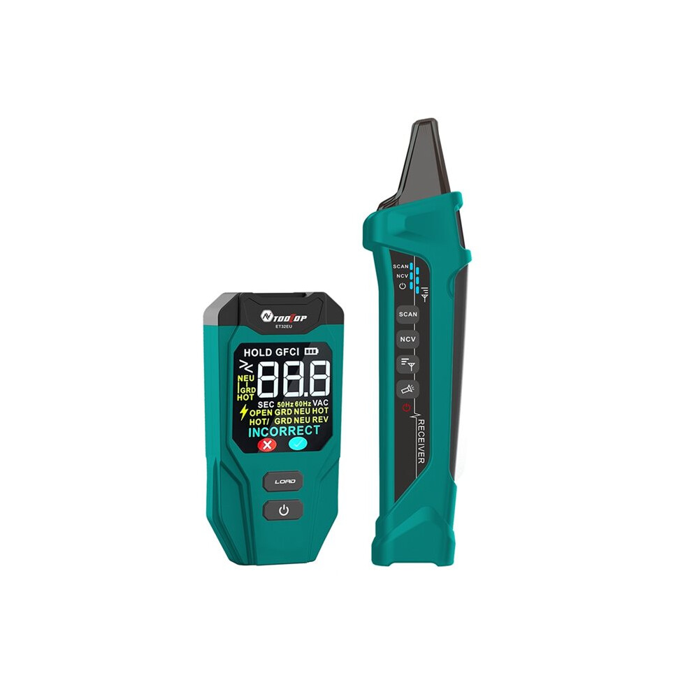 Tooltop Et32 Digital Circuit Breaker Finder & Socket Tester With Gfci Trip Display Leakage Current Detector Eu Plug 6031925076300