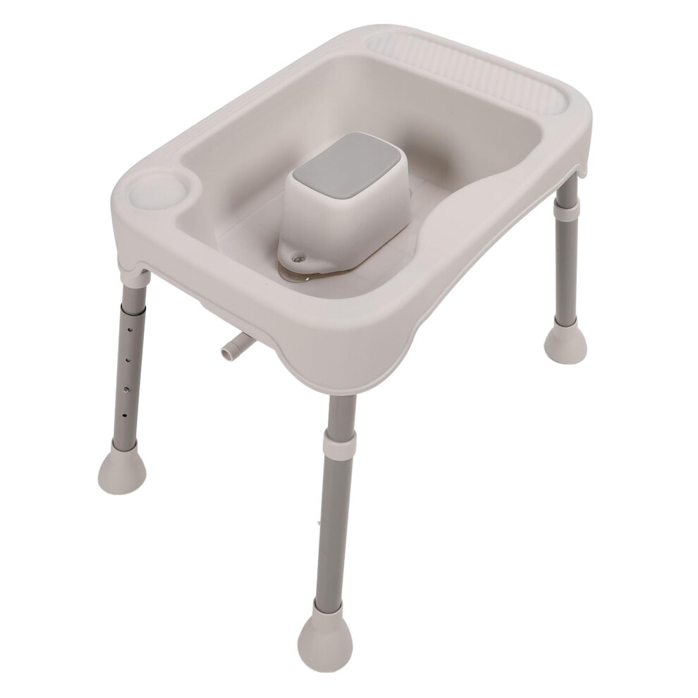 Portable Shampoo Basin with Height Adjustable Design, Bedside Hair Washing Station for Elderly, Pregnant and Disabled (Grey)