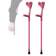 Adjustable Forearm Crutches for Adults with Ergonomic UShaped Rest, Lightweight Foldable Design, AntiSlip Base