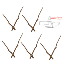 5 Sets Wooden Clock Hands for Wall Clocks, DIY Replacement Set, Natural Wooden Design, Easy Installation