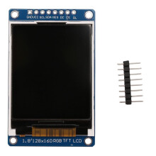 1.8 Inch LCD Display Module Full Color 128x160 RGB SPI TFT LCD Display Module ST7735S 3.3V Replace OLED Power Supply