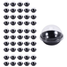 50 Pack Clear Plastic Cupcake Container, Individual Packaging Treat Boxes with Dome Lids for Muffin Macaron
