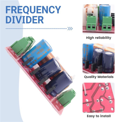 400W Speaker Crossover 2 Way High-Low 4-16 Ohm Frequency Divider for Speaker 1