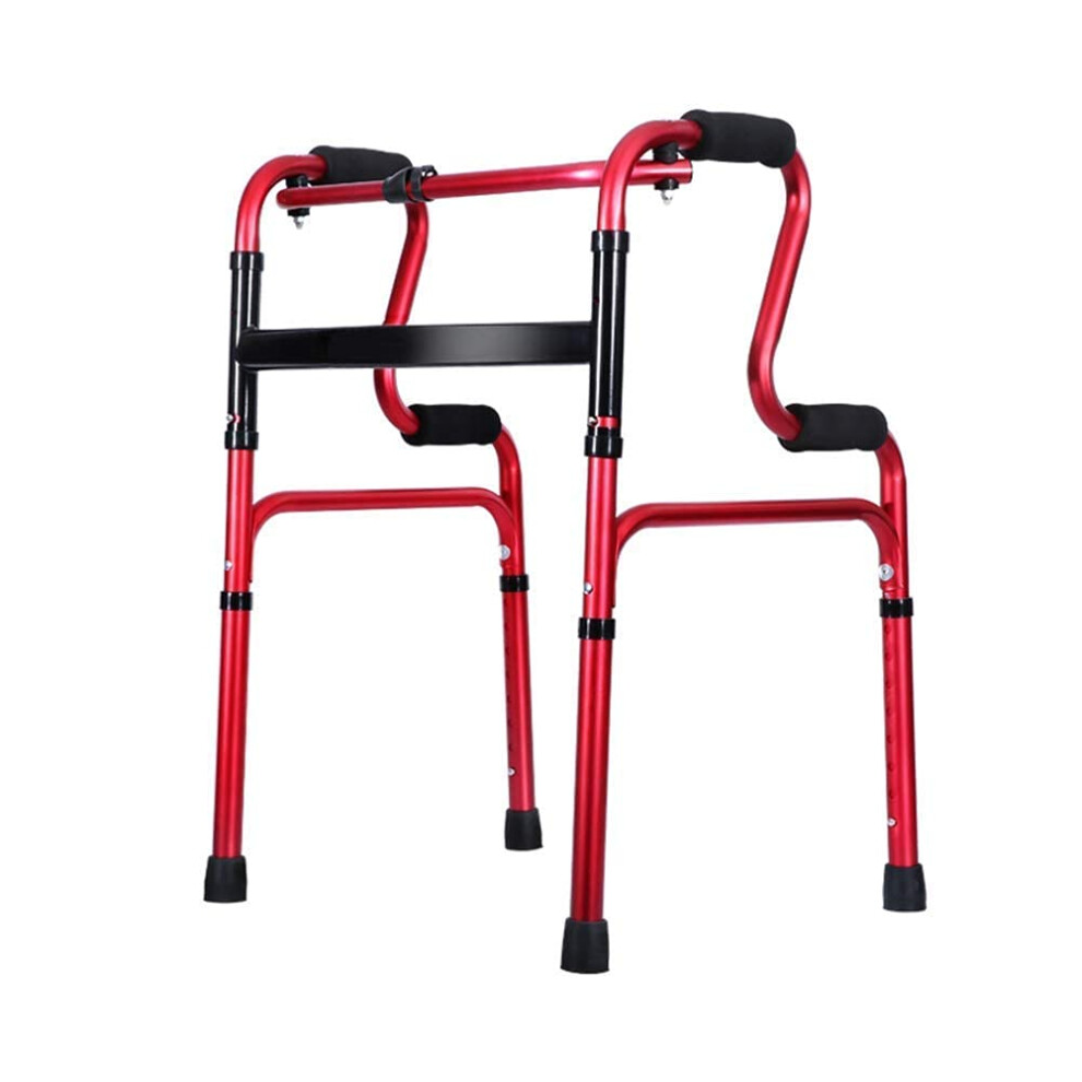 Folding Rollator Walker for Seniors, Adjustable Aluminum Walking Frame with Ergonomic NonâSlip Grip