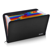 Fireproof File Organizer with Combination Lock, 24 Pocket Expanding File Folder for Office and Home Use