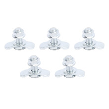 5 Pcs L Track Double Lug Stud Fitting M10 Threaded Bolt Tie Down Anchor for Truck Bed Trailer Cargo