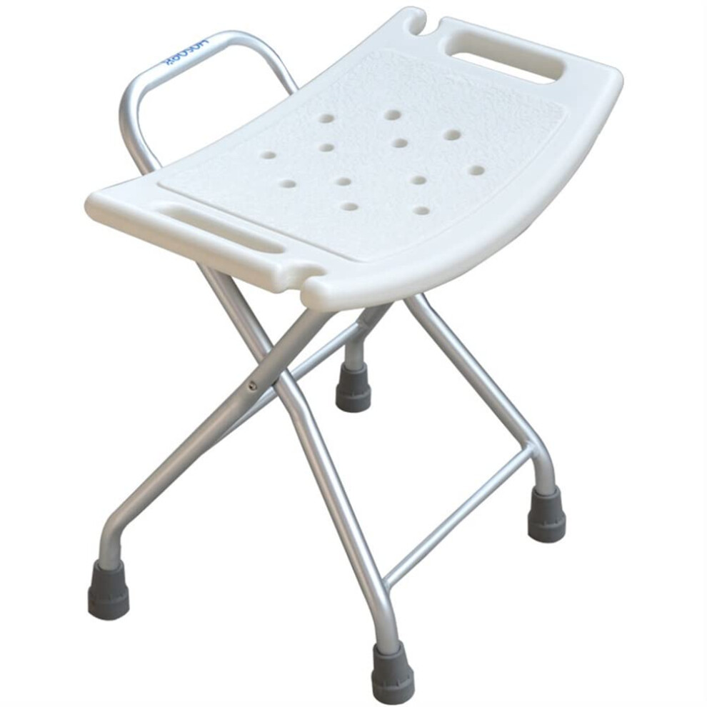 Folding Shower Chair for Elderly, Lightweight NonSlip Bath Stool with Wide Ergonomic Seat for Seniors