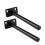 4PCS Heavy Duty Floating Shelf Brackets Hidden Support Design Adjustable Metal Wall Mount Black 1