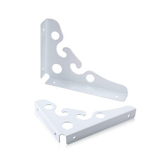Heavy Duty Floating Shelf Brackets White Metal Wall Mounted Triangle Supports with Screws for Home Decor 2 Pcs
