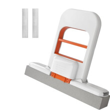 Mini Foldable Desktop Cleaning Mop with  Absorbency Sponge Head, OneHand Squeeze Handle, Wet and Dry Use, for Kitchen and Bathroom (1pcs)