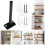 4PCS Heavy Duty Floating Shelf Brackets Hidden Support Design Adjustable Metal Wall Mount Black 4