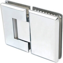 304 Stainless Steel Glass Door Hinges 812mm Heavy Duty 180 Wide Opening Auto Close Corrosion Resistant Silver
