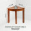 Teak Shower Bench Solid Wood Corner Stool with Storage Shelf for Small Bathroom Spaces, Light Brown 2