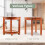 Teak Shower Bench Solid Wood Corner Stool with Storage Shelf for Small Bathroom Spaces, Light Brown 4