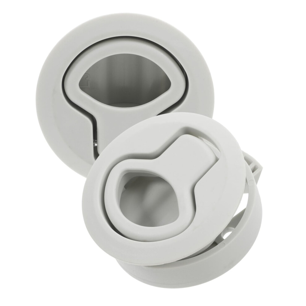 Boat Hatch Latch Flush Pull Handle Round White Lock For Marine Rv Cabinet Easy Installation 9330225303107