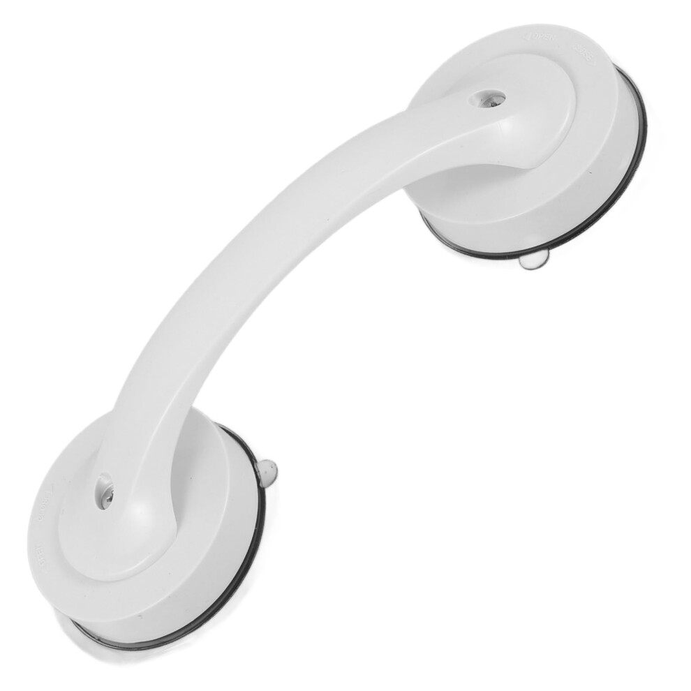 White Shower Grab Bar With Ergonomic Comfort Grip, Nonslip Bathroom Safety Handrail For Seniors And Elderly