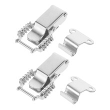 2pcs Spring Loaded Toggle Latch for Toolboxes Cabinets Boxes, Durable Nickel Finish, Secure Spring Lock