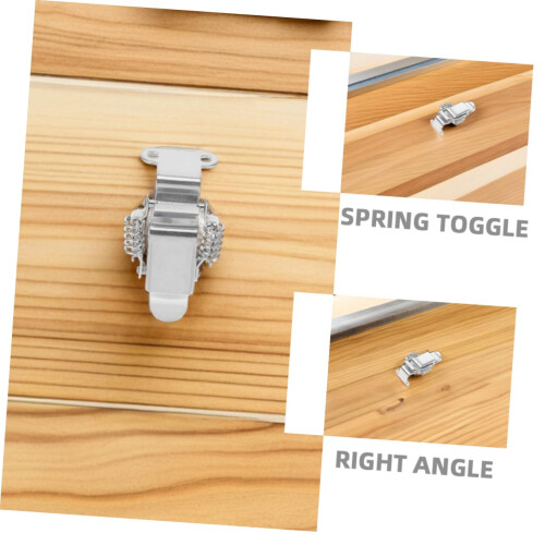 2pcs Spring Loaded Toggle Latch for Toolboxes Cabinets Boxes, Durable Nickel Finish, Secure Spring Lock 2