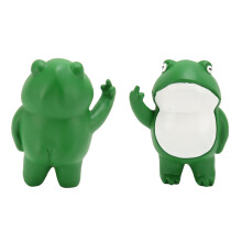 Green Resin Frog Statue 8.5x6.5x4cm Garden Decor
