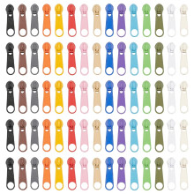 Zipper Pull Replacements Set 150Pcs, 15 Colors Zinc Alloy Zipper Pulls for Bags Jackets