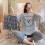 3 Piece Pajama Set - Bear Print Gray, Free Size 3