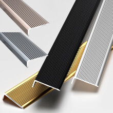 Aluminium Stair Nosing Strip 90cm Silver AntiSlip SelfAdhesive Stair Edge Protector Durable Trim
